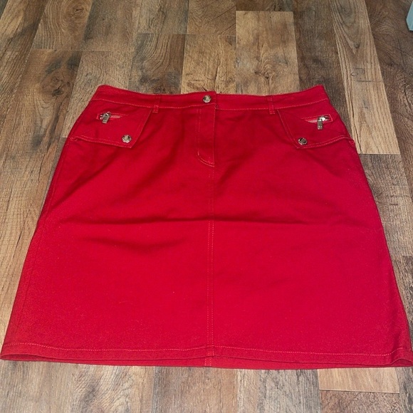 Michael Kors Red Skirt.  Size 10 - Picture 1 of 6